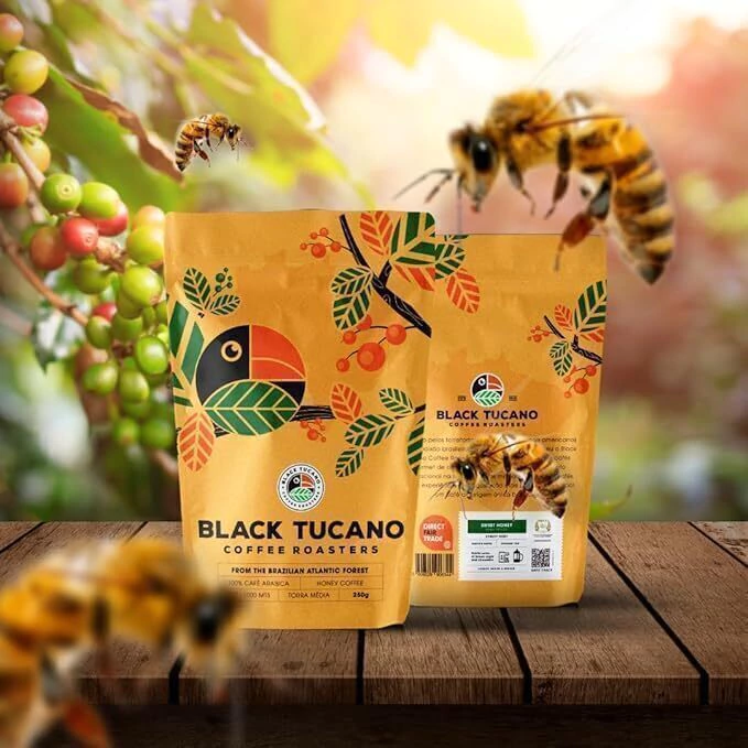 Embalagem do café Black Tucano Honey